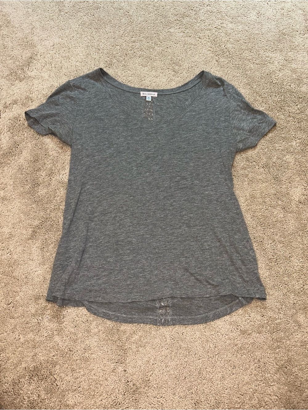 Everyday Scoop Neck Short Sleeve Tee - Grey